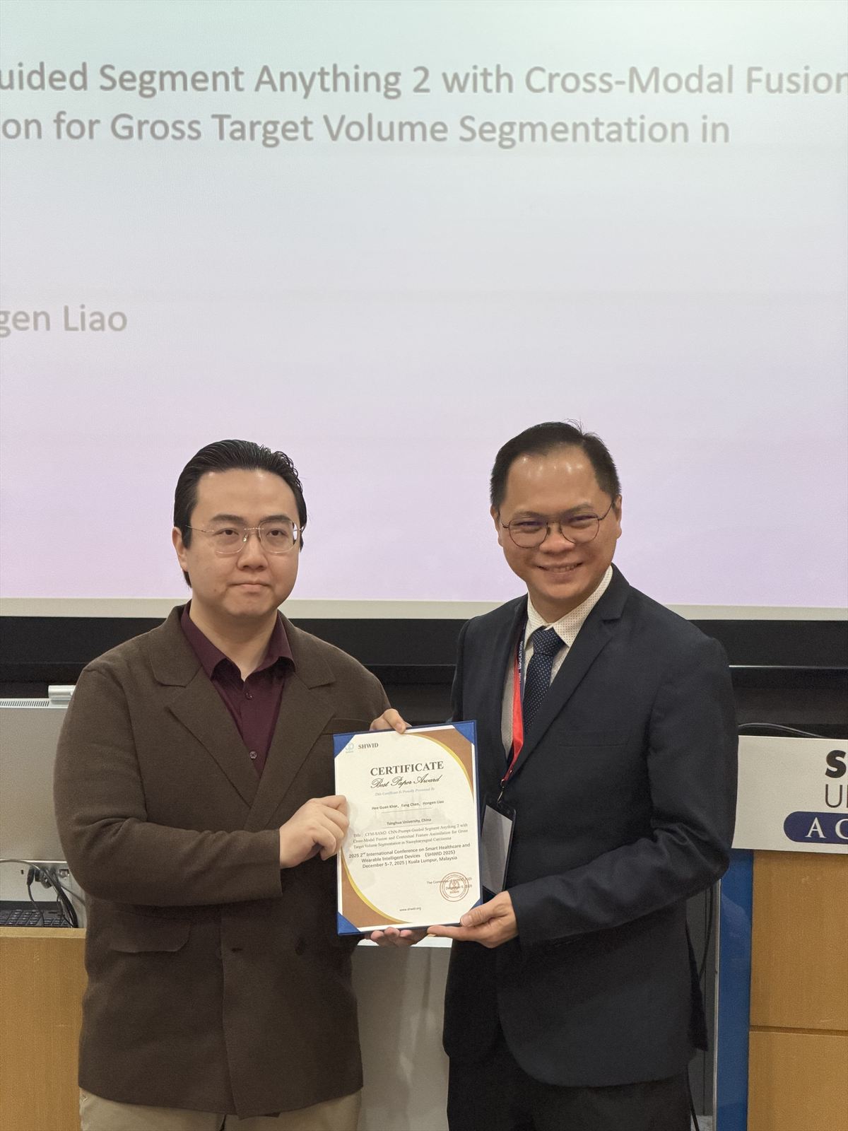 Award presentation photograph